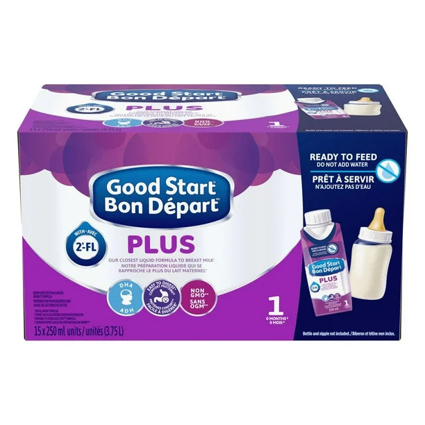 NESTLÉ GOOD START 1 PLUS Ready-to-feed Tetra, purple bottle, 250mL